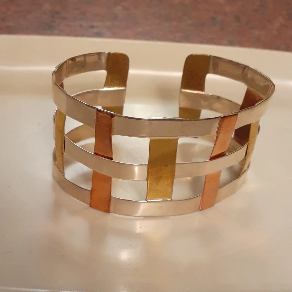 Rlm studio gorgeous silver, copper and brass cuff bracelet - Picture 4 of 5